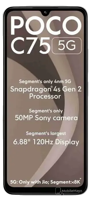 Xiaomi Poco C75 5G front side image