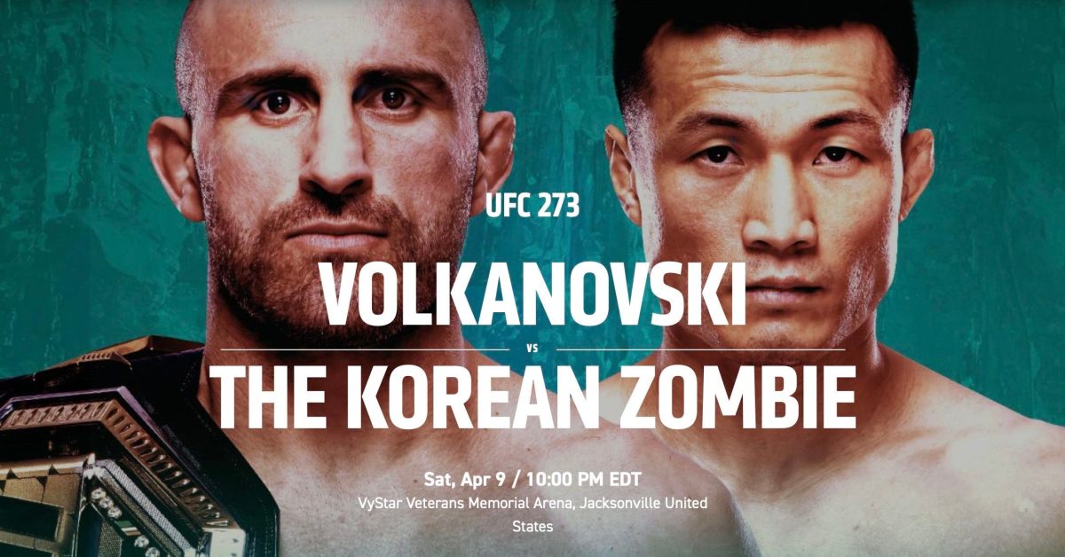 How to watch UFC 273 Volkanovski vs The Korean Zombie