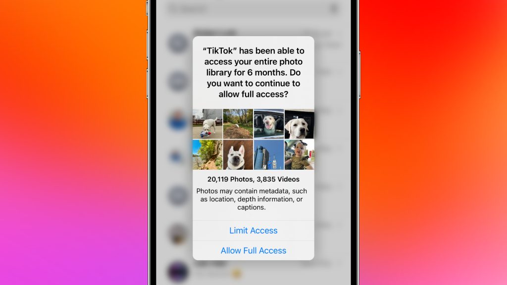 Apple iOS 17 iPhone photos privacy security permission